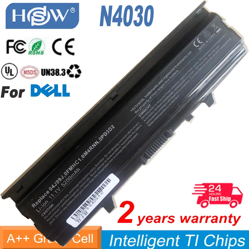 Laptop battery for Dell Inspiron N4020 for Inspiron N4030 0M4RNN FMHC10 TKV2V W4FYY X3X3X