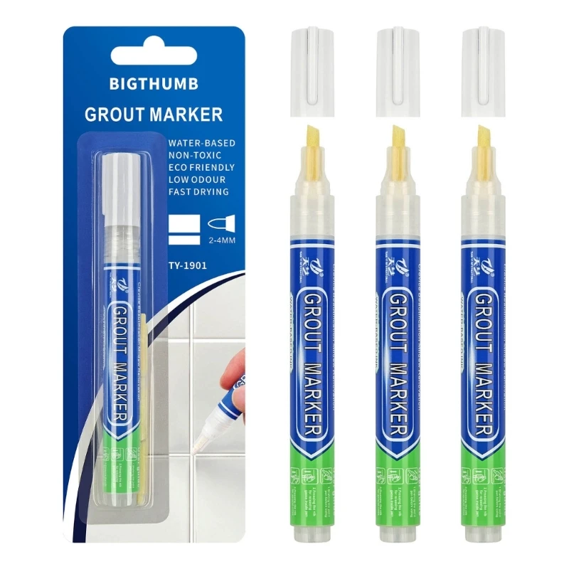 Tile Grout Pen Repair Pen Waterproof Joint Pen Tile Marker Repair Pens Grout Restorer Pen for Wall Floor Tile Lines