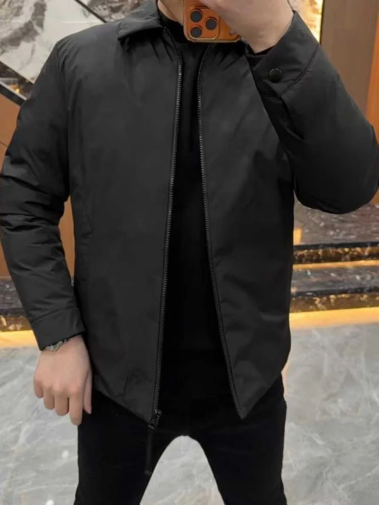 

Men's Casual Faionable Cotton Jaet Collared Outerwear Thiened Winter Coat Versatile Leisure Admin Sle Stand Fit