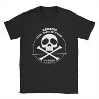 Men's  Vintage Tees Short Sleeve O Neck  Cotton Gift Idea Clothing Summer Harajuku Arcadia Space Captain Harlock Albator Tops