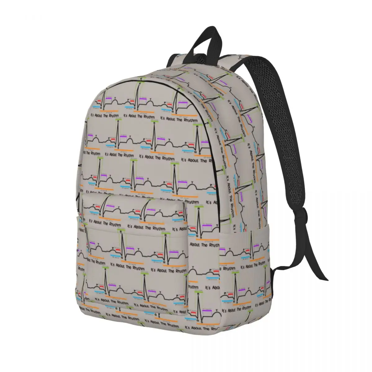 Cardiac ST Segment Rhythm Student Backpack School Bag Hiking Travel Daypack for Boys Girls Fashion Bookbag Shoulder Bags