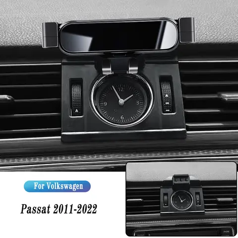 Car Phone Holder For Volkswagen Passat B7 B8 B9 2011-2022 Gravity Navigation Bracket GPS Stand Air Outlet Clip Rotatable Support
