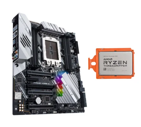 X399-A ASUS + AMD Ryzen threadripper 1920X 3.5 GHz 12-core 24-เธรดโปรเซสเซอร์180W ซ็อกเก็ต TR4 99% ใหม่แต่ไม่มีเครื่องทำความเย็น