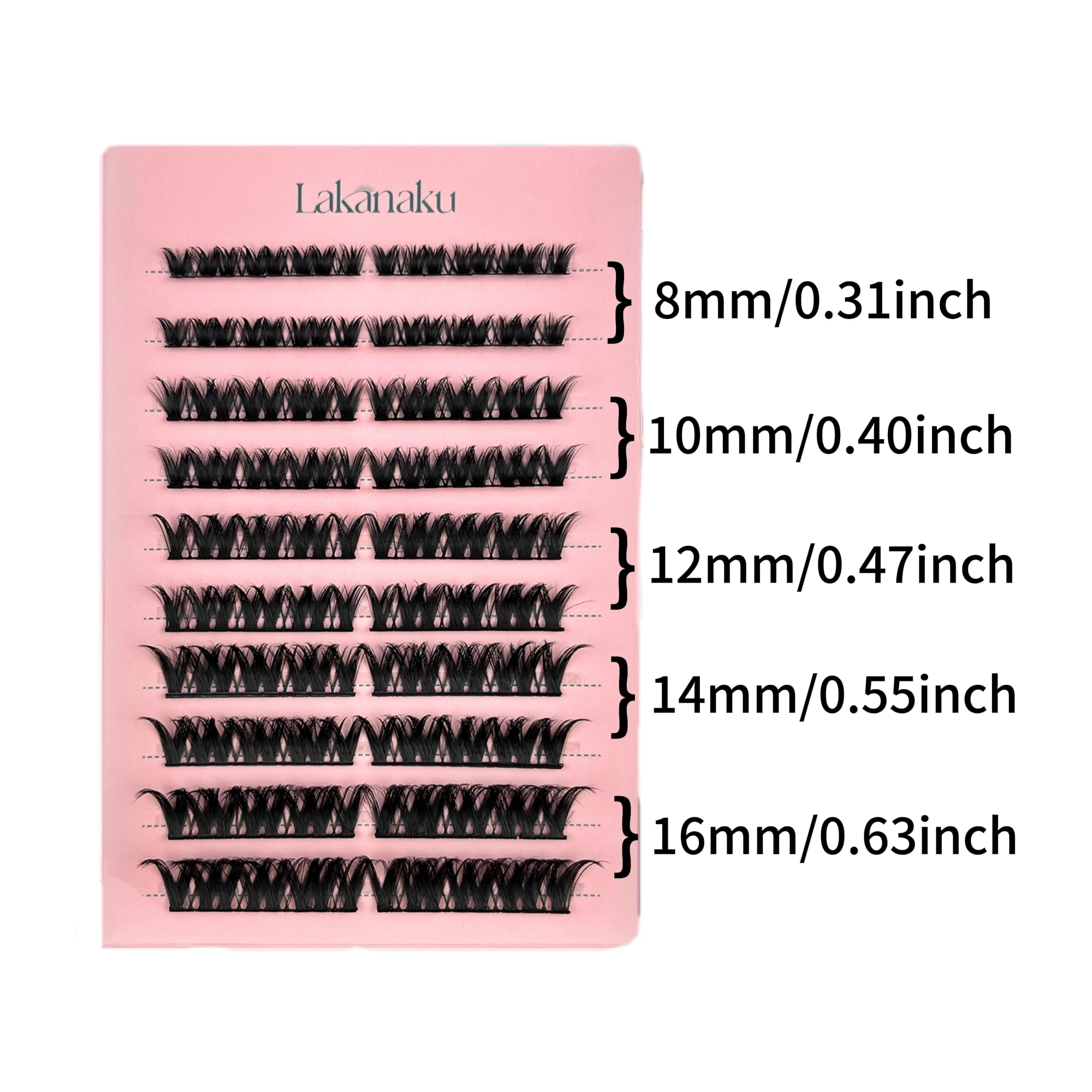 LAKANAKU Natürliche Cluster-Wimpernverlängerungen DIY Cluster-Wimpern Manga-Wimpern Cluster Ultradünne magische Anime-DIY-Wimpernverlängerungen