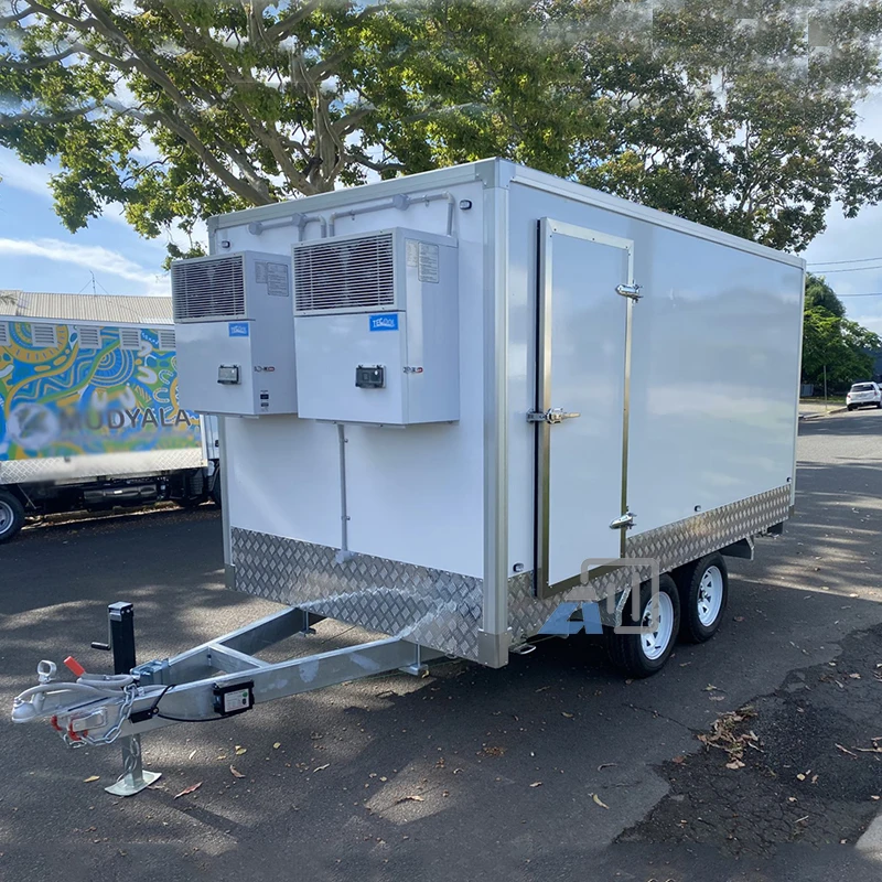 Hot Sale Double-Temperature Air Cooler Fridge Freezer Trailer for Catering Events Walk-in Refrigerated Trailer