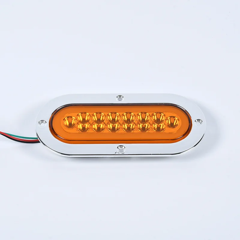 Oval LED Taillight for Truck Van Trailer Applications 12V 24V Light Guide Lens Design and Reliable Electrical Interface