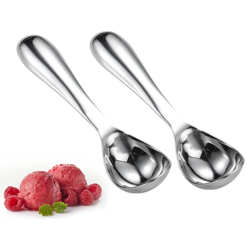 Stainless Steel Ice Cream Scoop - Comfortable Handle For Effortless Portioning - Perfect For Solid Ice Cream, Falafels