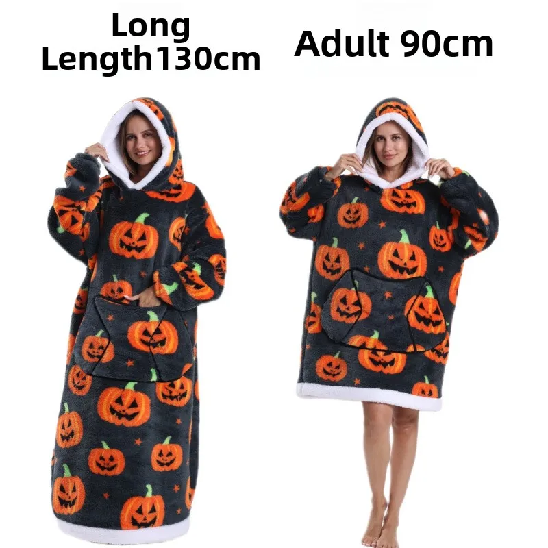 temuDropshipping winter clothingtkHome pajamas, lazy TV blanket, oversized and extra-thick sherpa fleece hoodie for couples, sui