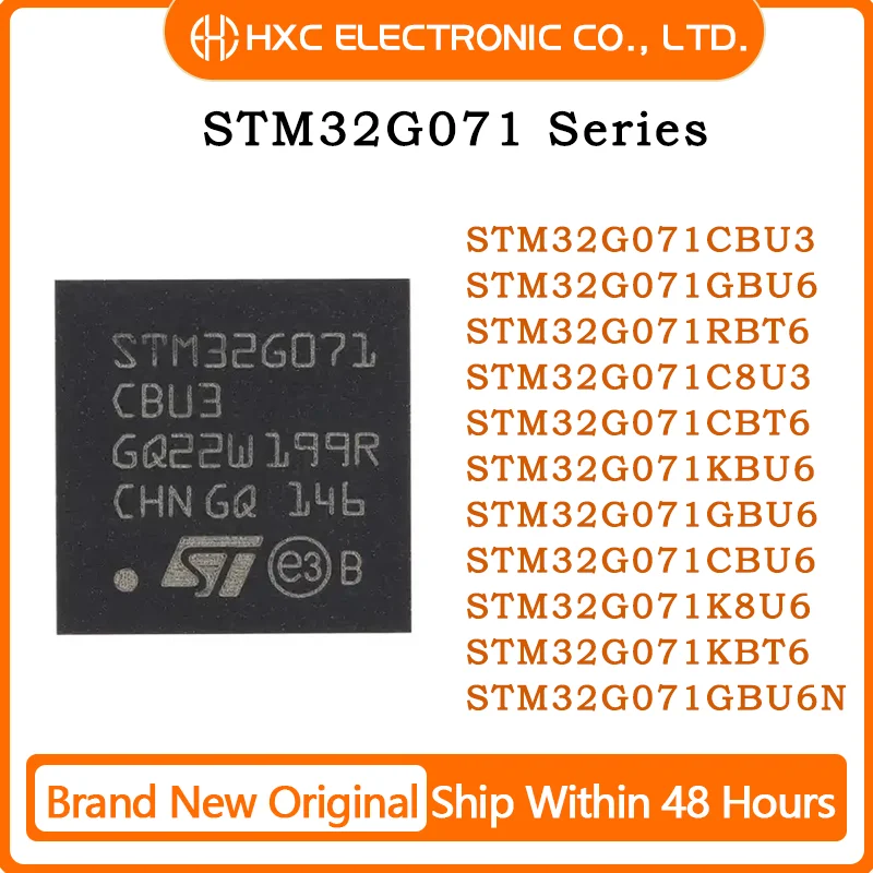 5PCS STM32G071GBU6 STM32G071RBT6 STM32G071C8U3 STM32G071CBT6 STM32G071KBU6 STM32G071G8U6 STM32G071CBU6 STM32G071K8U6