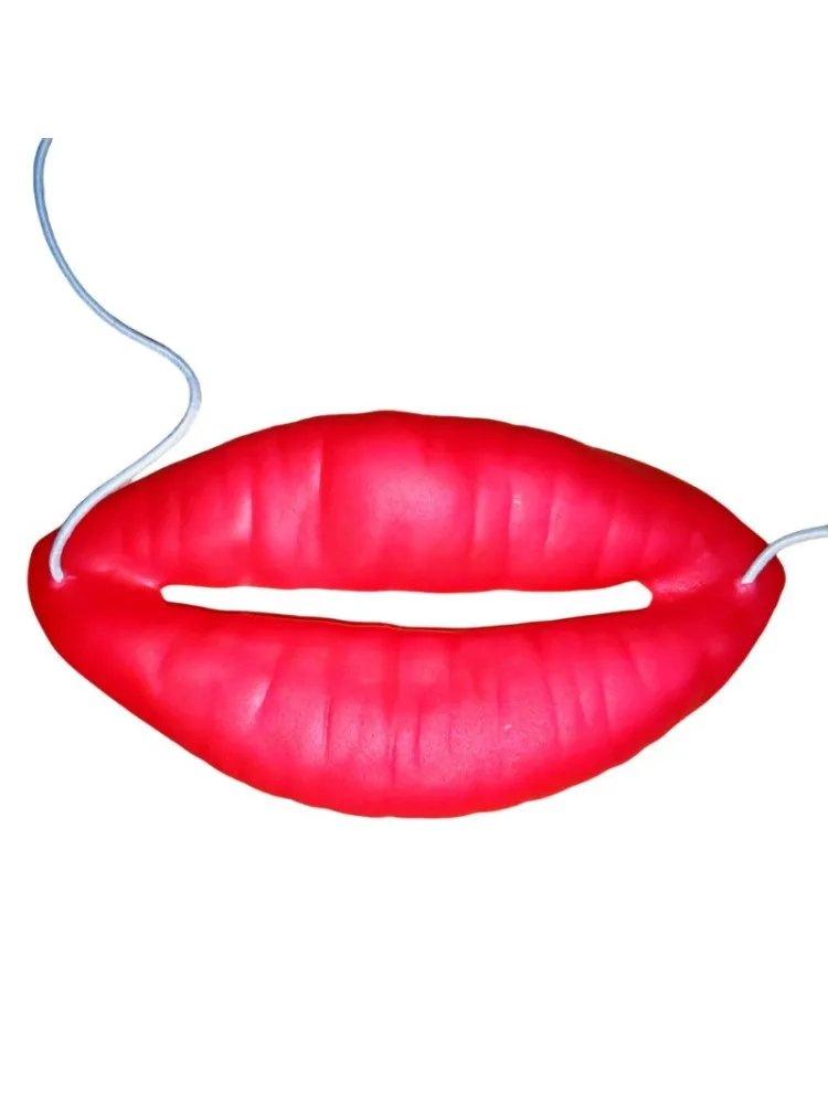 Grand accessoire à lèvres rouges, accessoires de farces, accessoires de Cosplay, jouets de farces à grandes lèvres, décor de bouche de saucisse, couverture faciale, accessoires Photo en Latex amusants