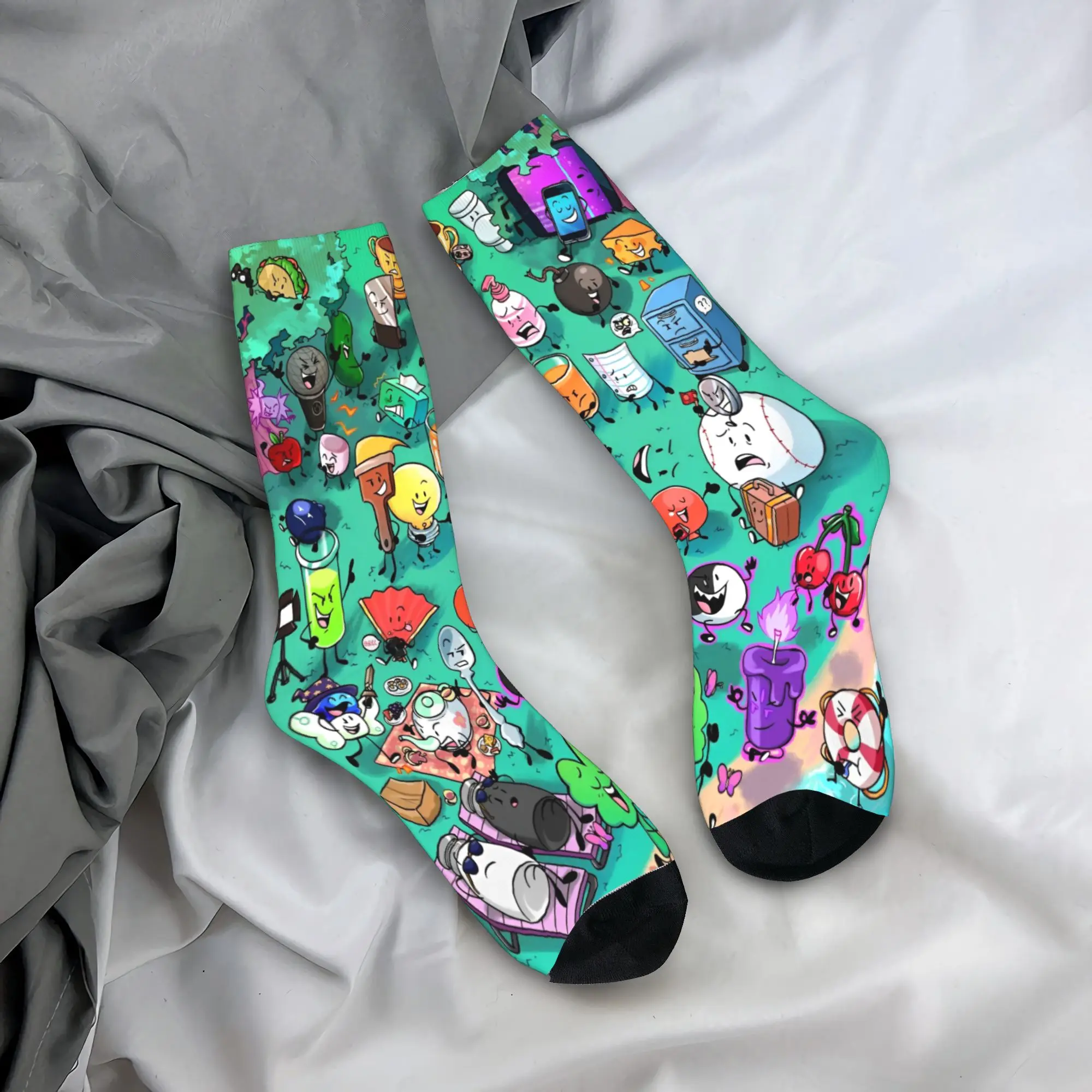 BFDI Inanimate Insanity все персонажи носки корейские чулки мужские теплые мягкие носки для скалолазания осенний узор противоскользящие носки