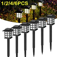 1/2/4pcs Led Lawn Lamp Solar Pathway Lights Landscape Waterproof Outdoor Yard Buried Decoration Night Lights Garden Floor Lamp