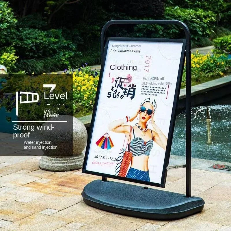 Imagem -02 - Outdoor Floor tipo Windproof Poster Rack Billboard Shopping Mall Publicidade Promoção Rack Display Rack Signboard 1pc 60x90cm