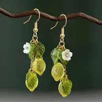 Personalized Lemon Earrings with Long Tassel Summer Fruit Dangle Earrings Versatile Bohemian Jewelry Gift for Women - Image 4