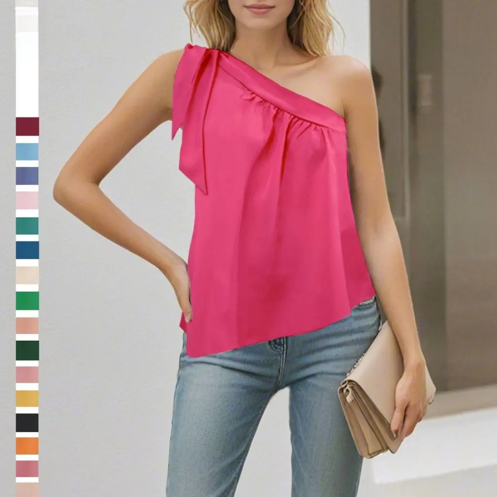 

Женская повседневная свободная рубашка с бретельками, нерегулярный топ без рукавов, весна-лето, новый стиль от