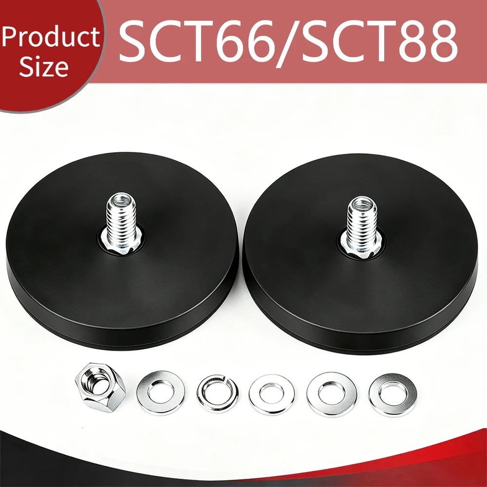 Rubber Coated Magnets D66/M8 D88/M8 Rubber Base Magnet with Screw and Washer Car Base Magnet  for LED Work Light Holder Offroad