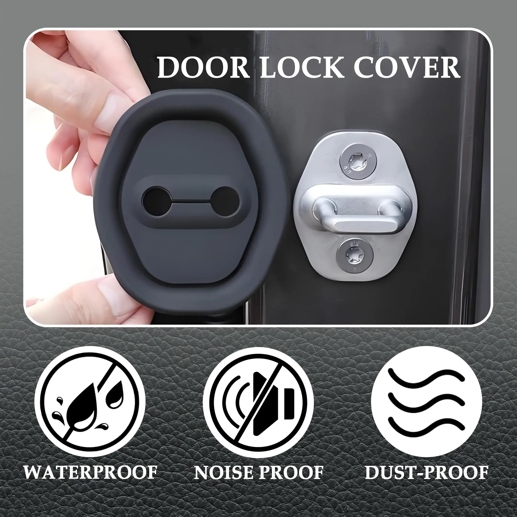 4 Pcs Universal Silicone Car Door Latch Cushions - Shock Absorbing & Noise Reduction Protective Accessories