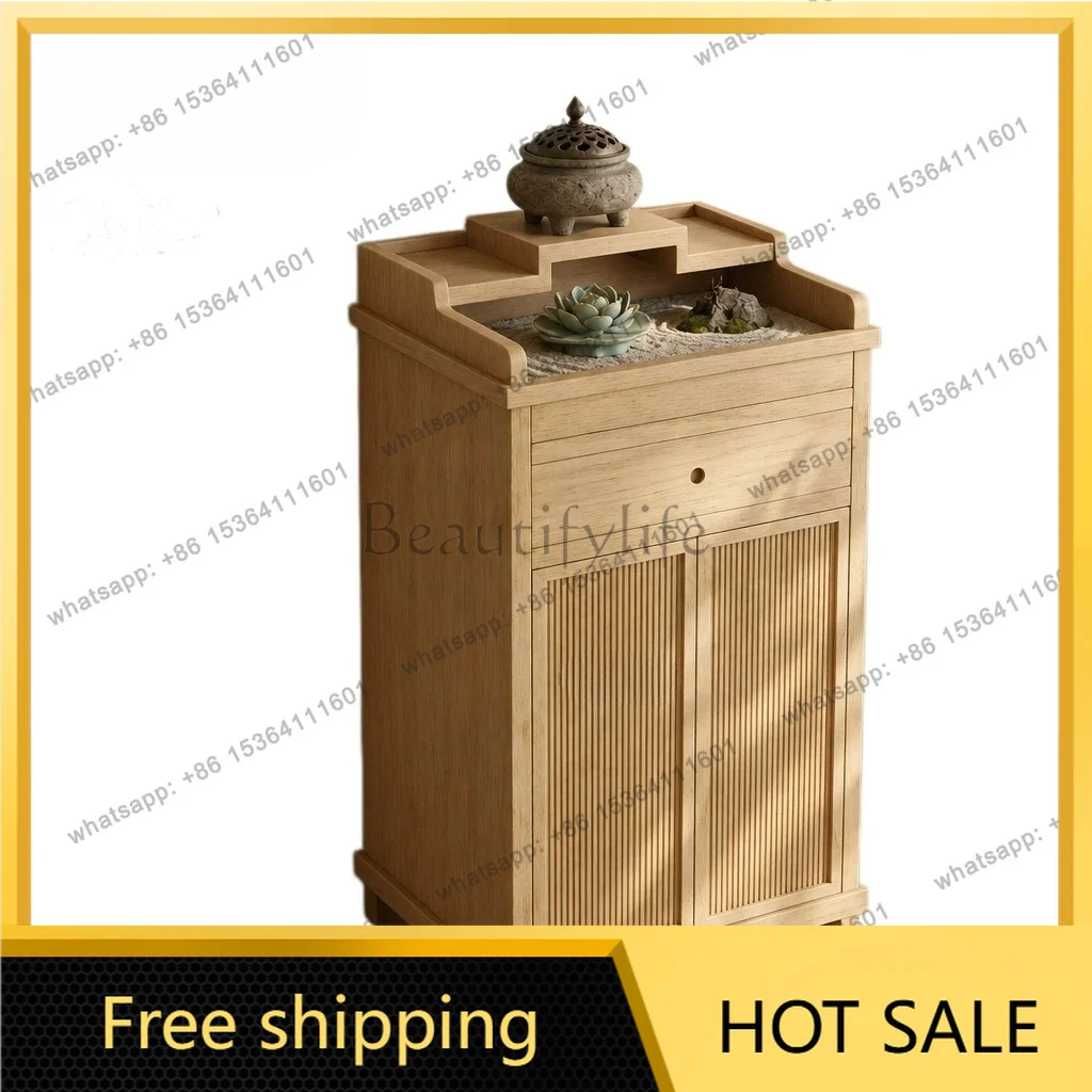 YJ Household New Chinese Altar Incense Table Worship Stand For Guanyin Guan Gong God of Wealth Buddha Statue Home Offering Table