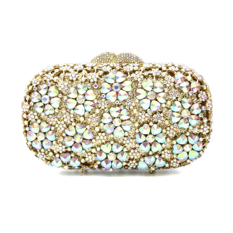 Neues Design Grüne Diamant-Clutch Abendtasche Markendesign Damenhandtasche Soiree Pochette Strass Kristall Party Clutch Taschen – Detail 4