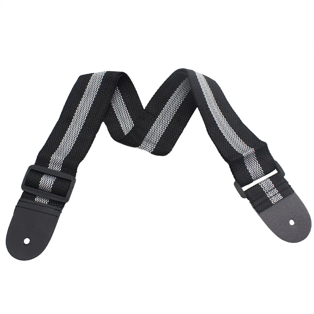สายสะพายกีตาร์ 2 ชิ้น คุณภาพพรีเมียม ทนทานต่อการสึกหรอ ปลายสายทำจาก PU ปรับได้ ความกว้างเล็กน้อย เหมาะสำหรับกีตาร์เบส สายสะพายไหล่กีตาร์ที่สวมใส่สบาย