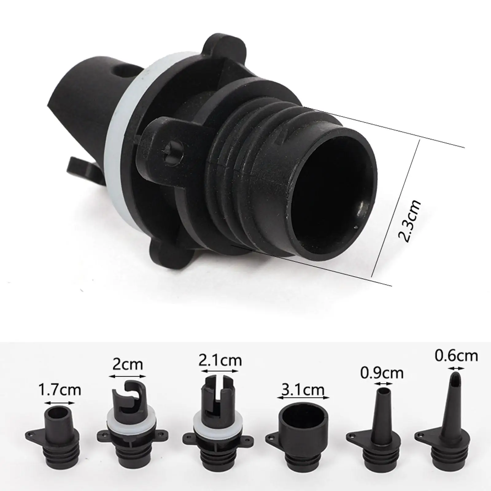 Pump Valves Adapter Set Leakproof Air Connector for Inflatable Boat Motor Paddle Board Kayak Canoe Airbed