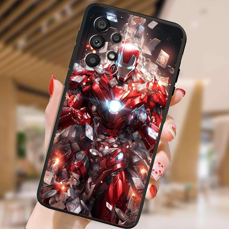 Lron Man Cool Marvel Popular For Samsung Note 20 10 Ultra Plus A31 A14 A12 A70 A34 A25 A04 A05 A15 A24 5G Black TPU Phone Case image 4