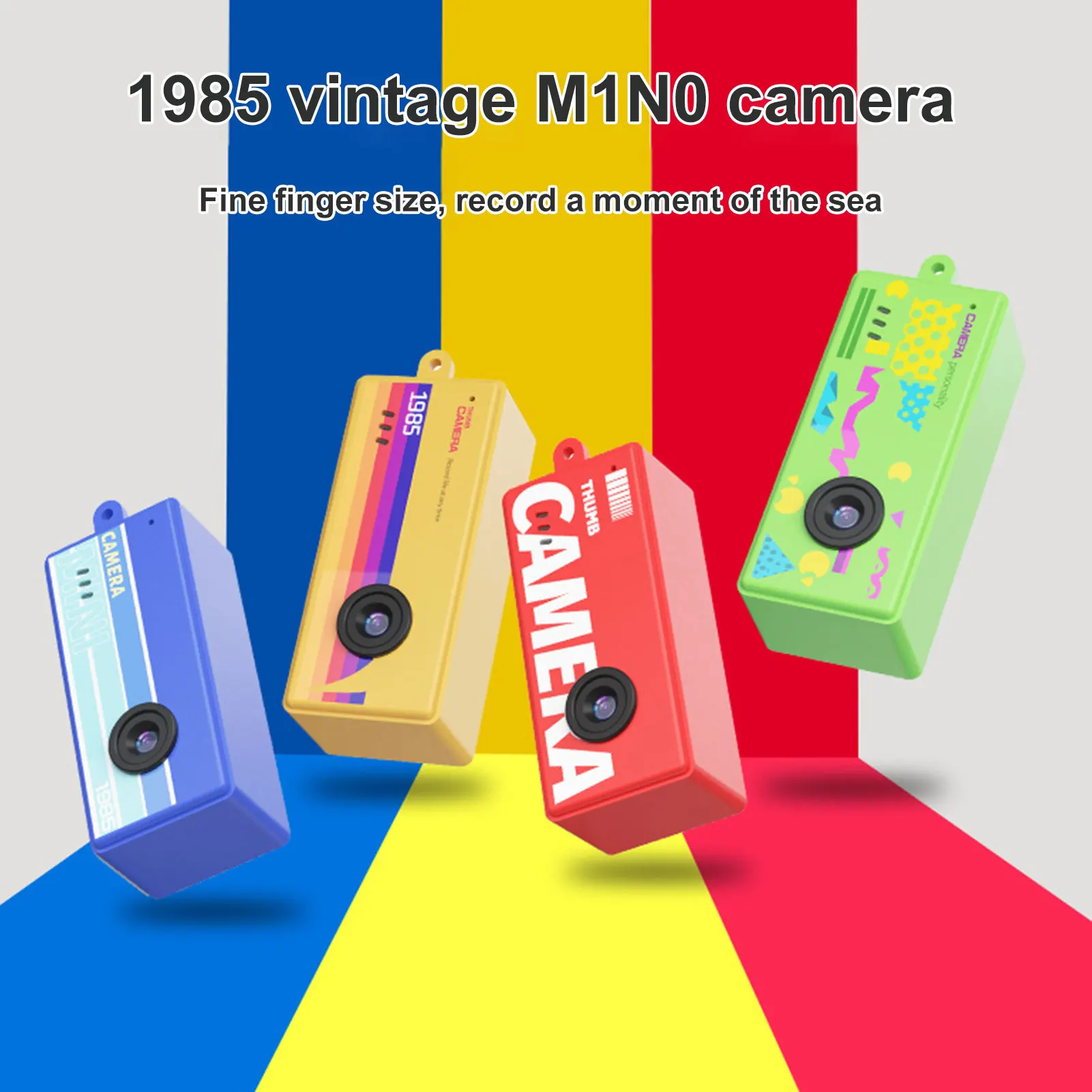 Small Digital Camera With Keychain for Travel Party 0.96 Inch Screen 1080P Video 5 Retro Filters 130° Wide Angle Camera