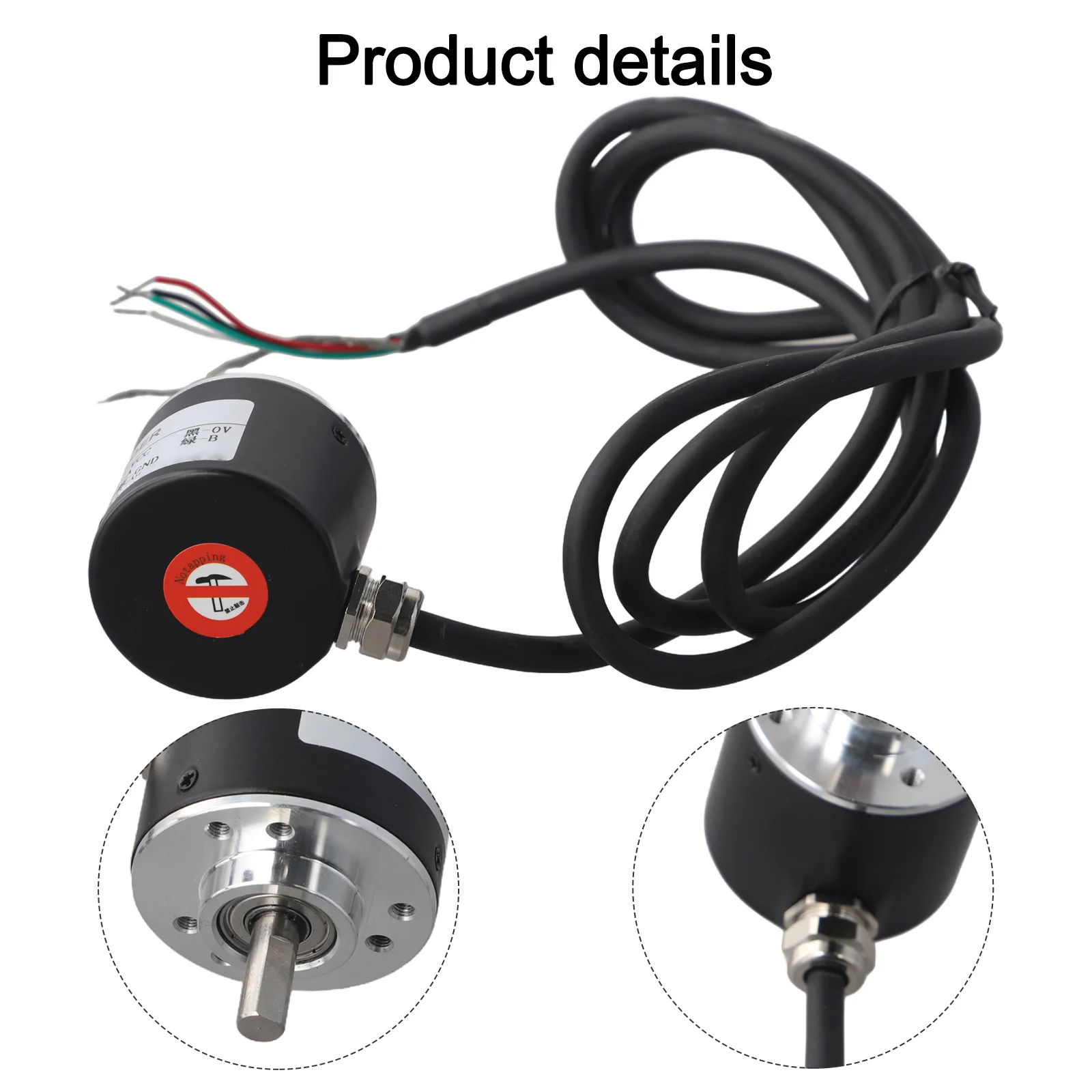 

38*35.5mm Incremental Encoder 3 Phase Motion Control Encoder Sensor 1.5 Meters Cable Length For Motion Control