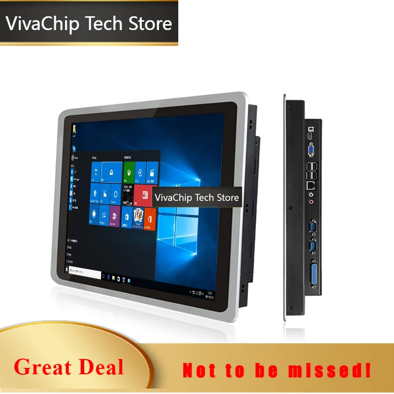 VivaCT10.4/12.1/15/17/19 Inch Industrial Computer Touch Screen J1800 4G+64G Android/Windows Industrial Touch Panel Pc Monitor