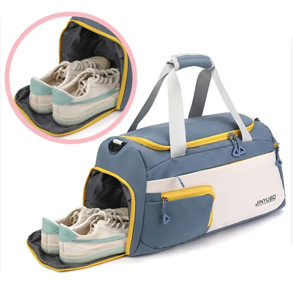 Oxford Travel Luggage Bag Foldable Sturdy Nylon Duffle Bag Multi Layered Multi-functional Large Capacity Handbag Trip