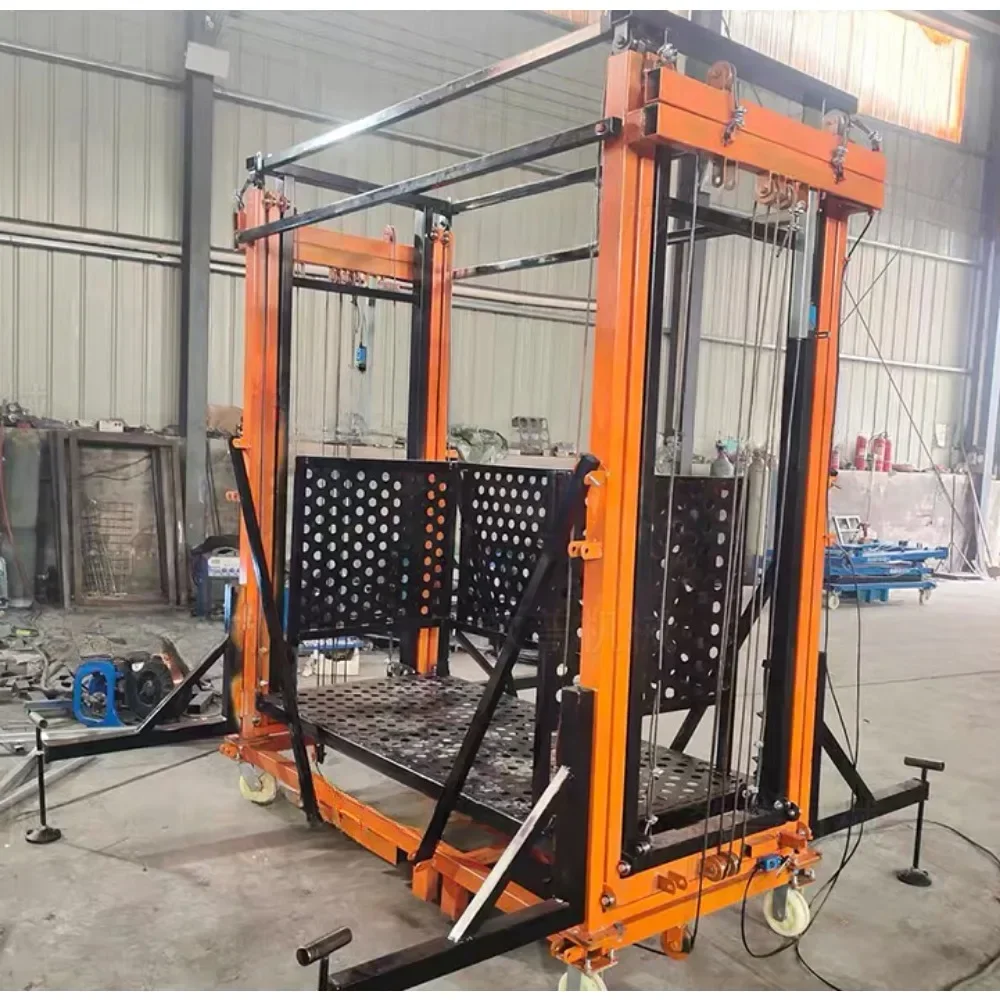 Folding electric lifting scaffolding wireless remote control mobile lift