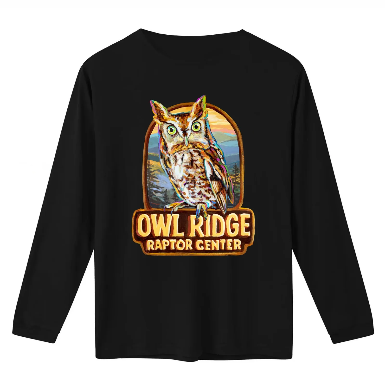Owl Ridge Raptor Center Eastern Screech Owl Nugget T-Shirt Summer Casual Cotton Tee Oversized Streetwear Tops 100% Cotton