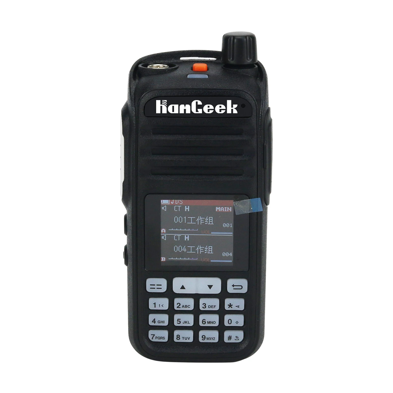 

HamGeek HGA37 Walkie Talkie Handheld Transceiver AM FM UHF VHF Radio with Color LCD Display