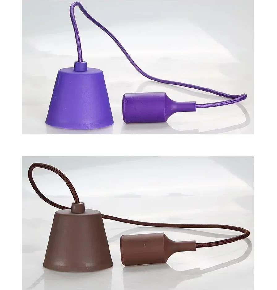 الملونة E27 13 ألوان المقبس قلادة ضوء تعليق قطرة مصباح الحديثة خمر اديسون لمبات بار مطعم ديكور المنزل تركيبات #6