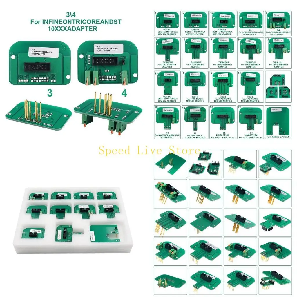 547C For KESS KTAG FGTECH BDM100 22pcs Full Set LED BDM Probe Adapters Programmer Chip Car Accessory Chips Programmer