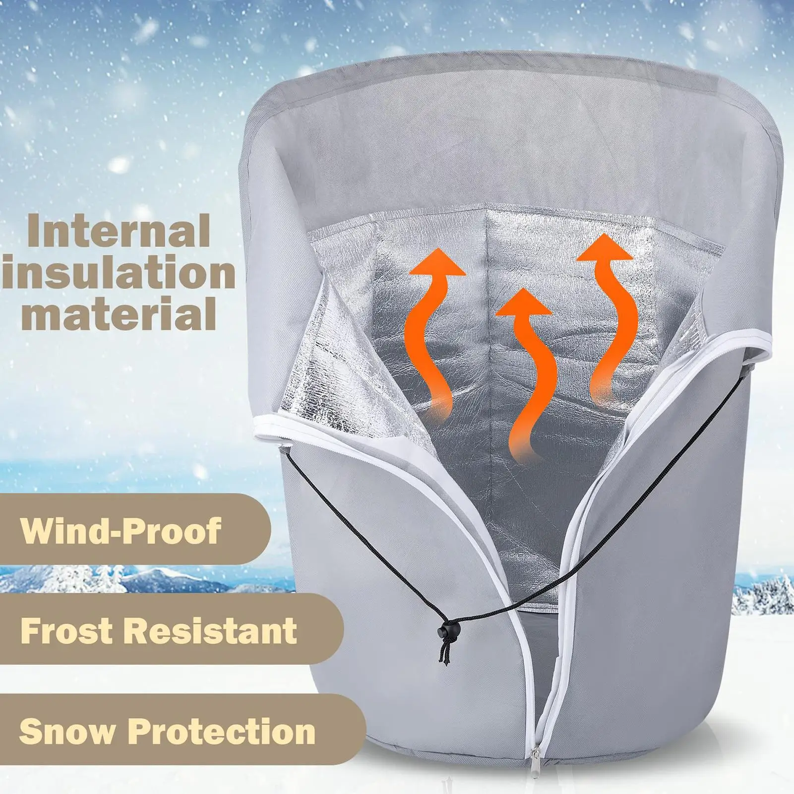 Reusable Winter Plant Pot Covers Insulating Warm Protection for Outdoor Plants in Snow & Cold, Durable Plant Covers for Garden