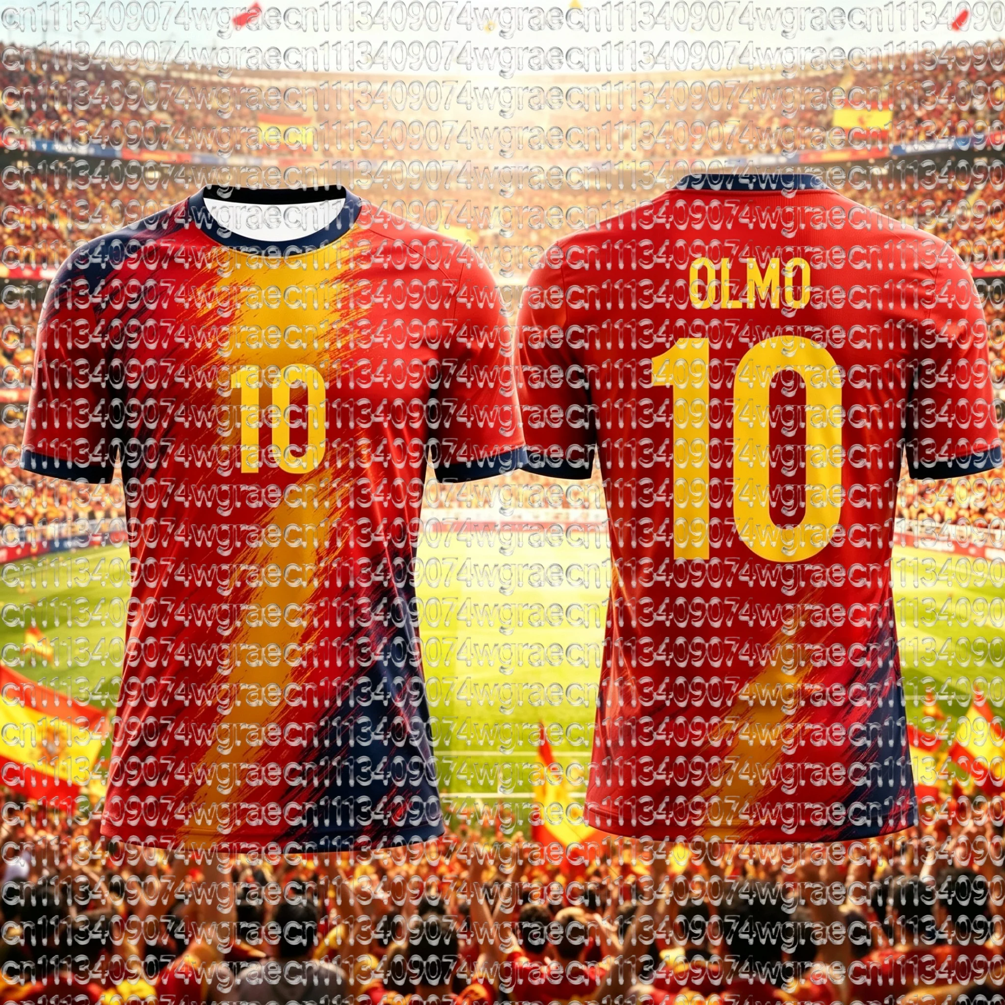 2026 Summer Hot Sale Spain Fan Jersey Breathable Quick Dry Yamal Fan Football Jersey Casual Sportswear Men Women