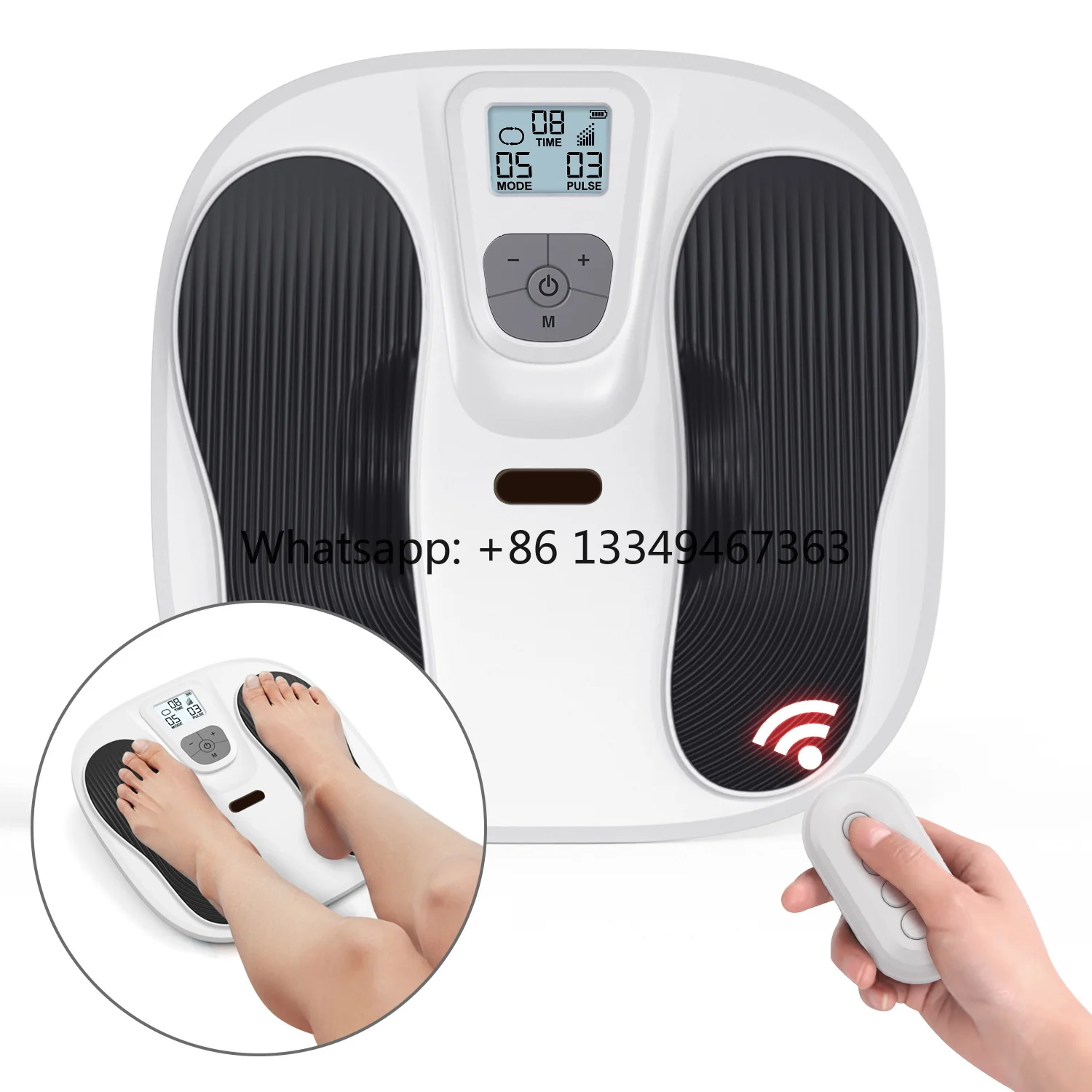 

Перезаряжаемый EMS-массажер для ног при невропатии с дистанционным управлением, 99 уровней интенсивности, электронный стимулятор мышц