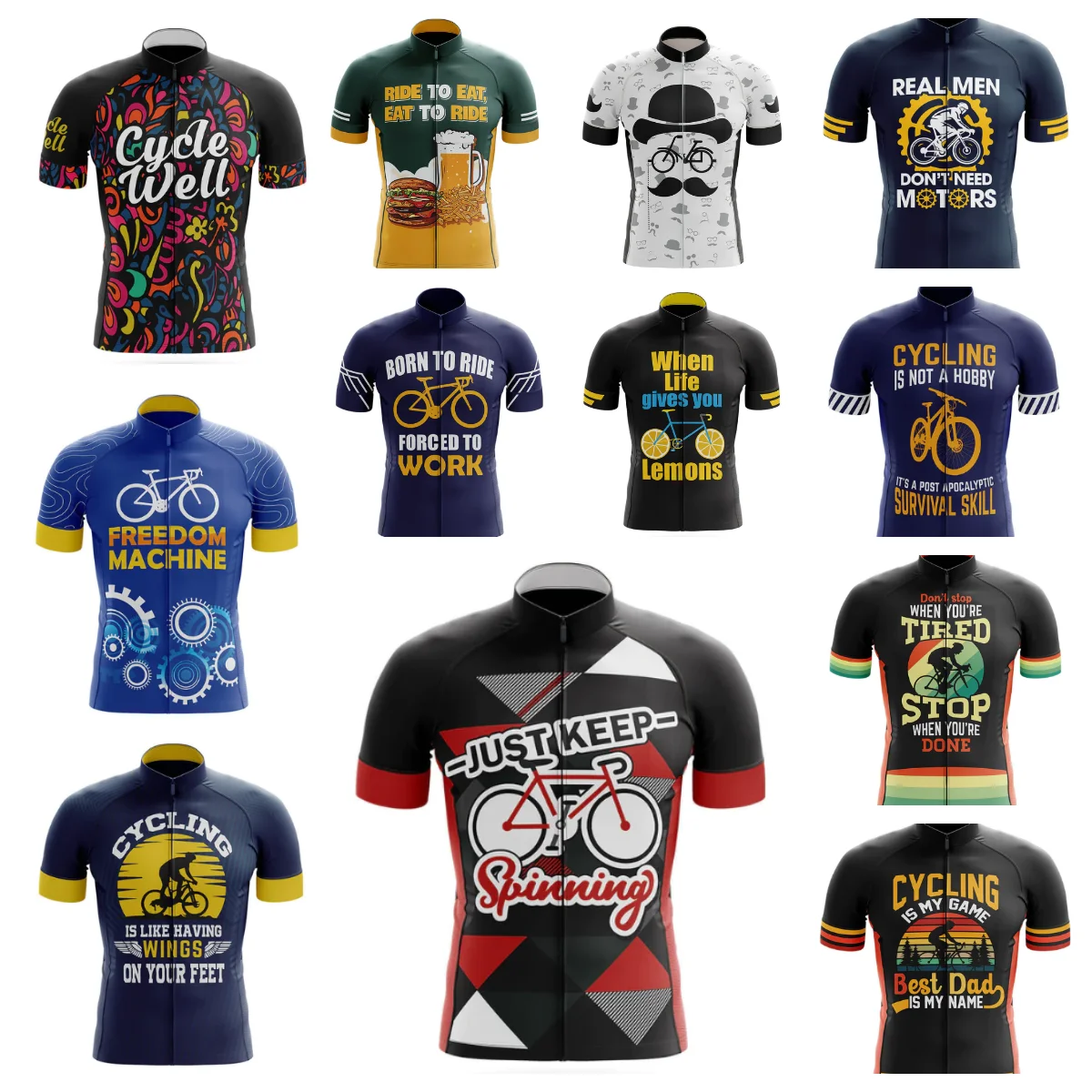 

Stop When You're Done Cycling Jersey For Men Short Sleeve Reflective MTB Maillot Downhill Pro Team Mountain Bicycle Clothing