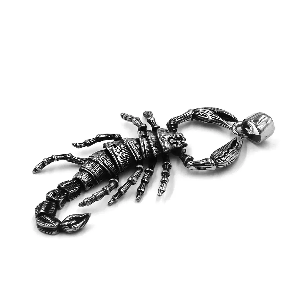 Fashion Little Scorpion Pendant Stainless Steel Jewelry Animal Swingable Joint Scorpion Biker Pendant For Men Women Kid as Gift