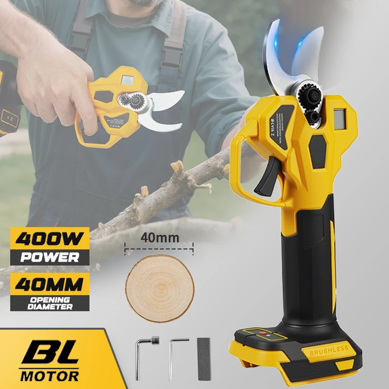 

Бесщеточные электрические секаторы 25 мм, 2-скоростные, беспроводные, для обрезки садовых деревьев, фруктовых деревьев, бонсай, совместимые с аккумулятором Makita 18В