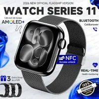 2026 nuevo para iOS Watch Series 11 reloj inteligente Ultra HD AMOLED GPS NFC ritmo cardíaco IP68 impermeable deporte Fitness llamada Smartbracelet