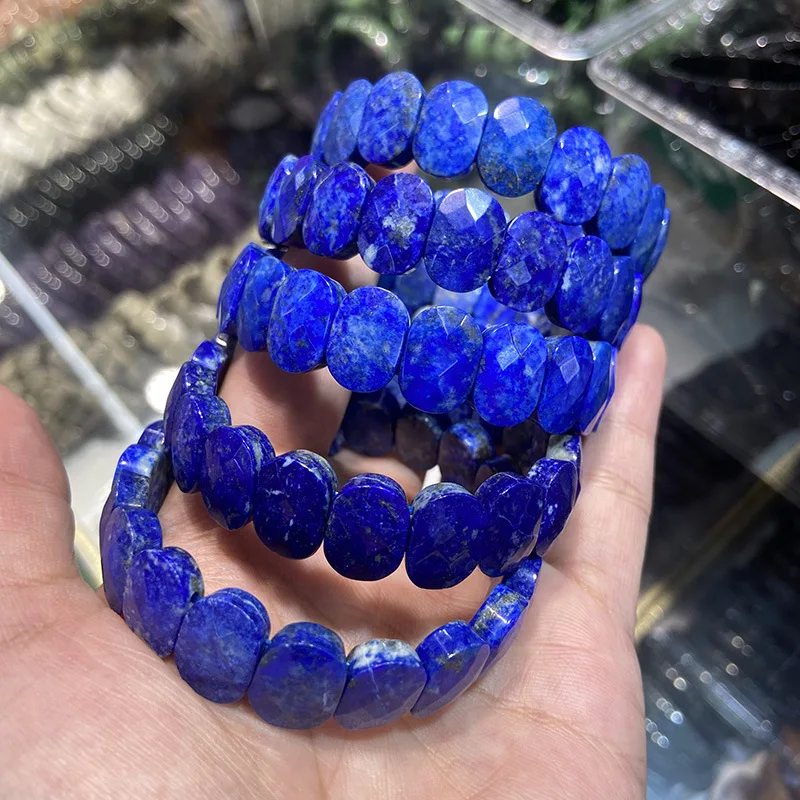 

Natural Lapis Lazuli Handmade Energy Bracelet Women's Bamboo Bracelet 12x17mm Wholesale