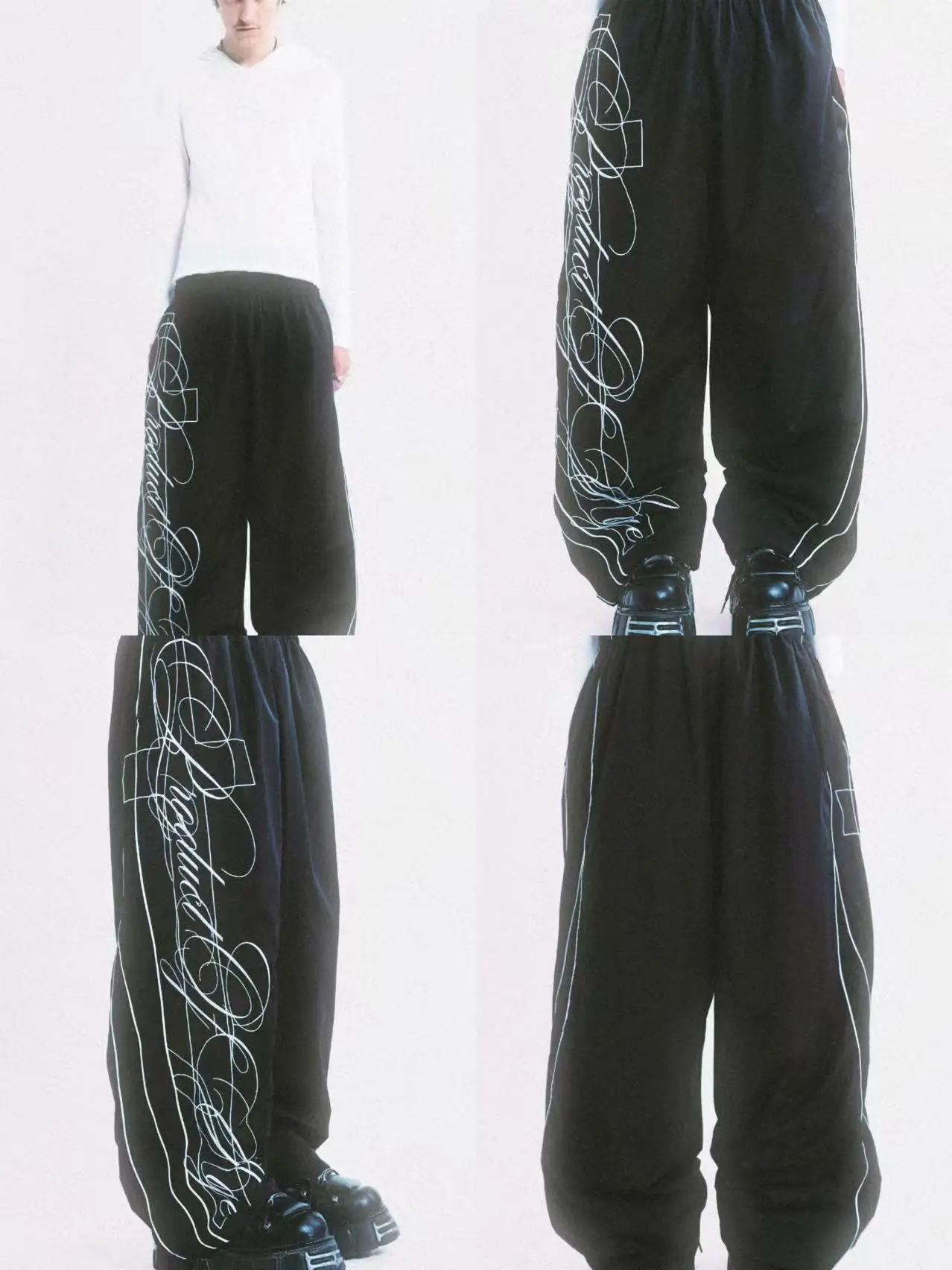 Nuevos pantalones de pierna ancha holgados de cintura alta Harajuku con letras de Hip-hop europeas y americanas para hombre, pantalones de chándal de gran tamaño Y2K a la moda informal para mujer