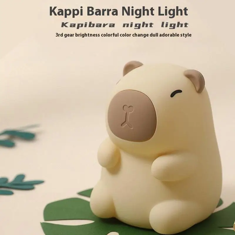 Capybara Night Light น่ารักสัตว์ Nightlight ใน Capybara รูปร่าง 3 โหมดสัมผัสความแปลกใหม่ Dorm Decor สําหรับห้องนอนห้องนั่งเล่น