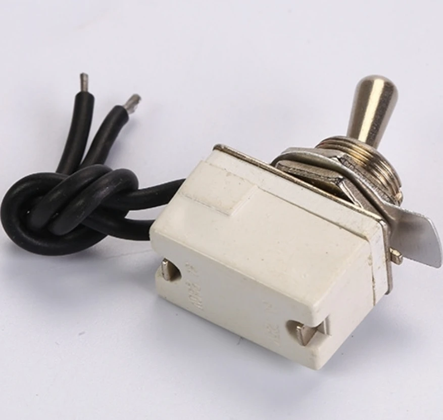 1/2PCS KNS-2 SPST Toggle Switch 6A 250VAC Opening 12mm Waterproof Switch-Caps Wired Rocker Switch Power Tool Accessories