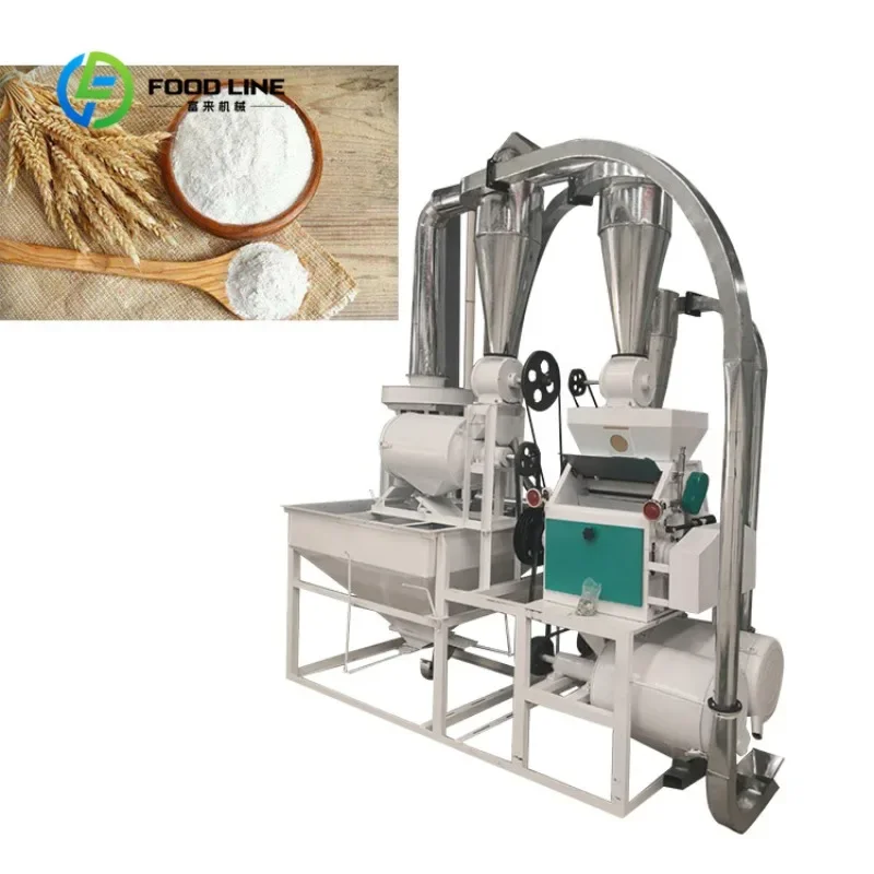 Automatic High Efficiency Wheat Flour Mill Commercial Grain Flour Milling Machine Low Noise Flour Processing Equipment Custom
