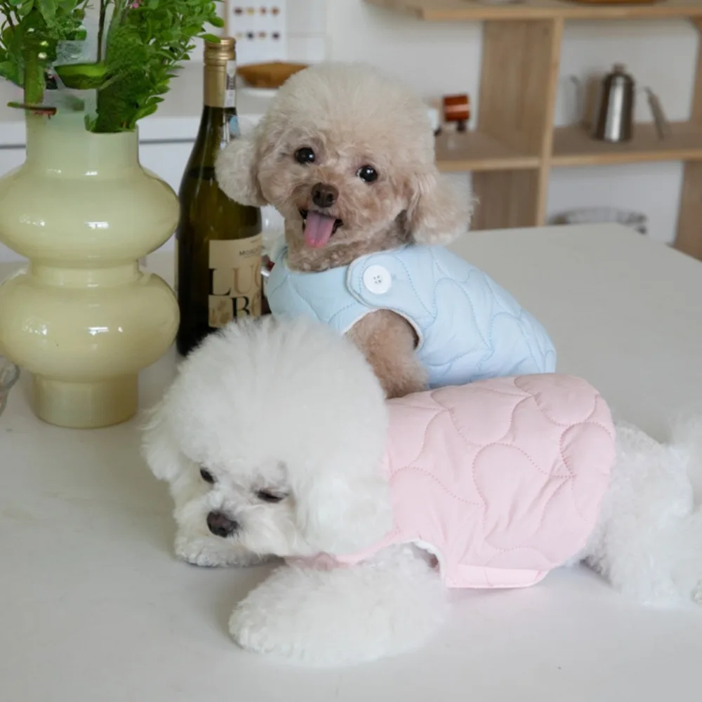 Autumn and Winter Dog Love Embroidered Coat Warm Short Vest Pet Clothing Dog Costume Puppy Dog Christmas Clothes Pet Clothes