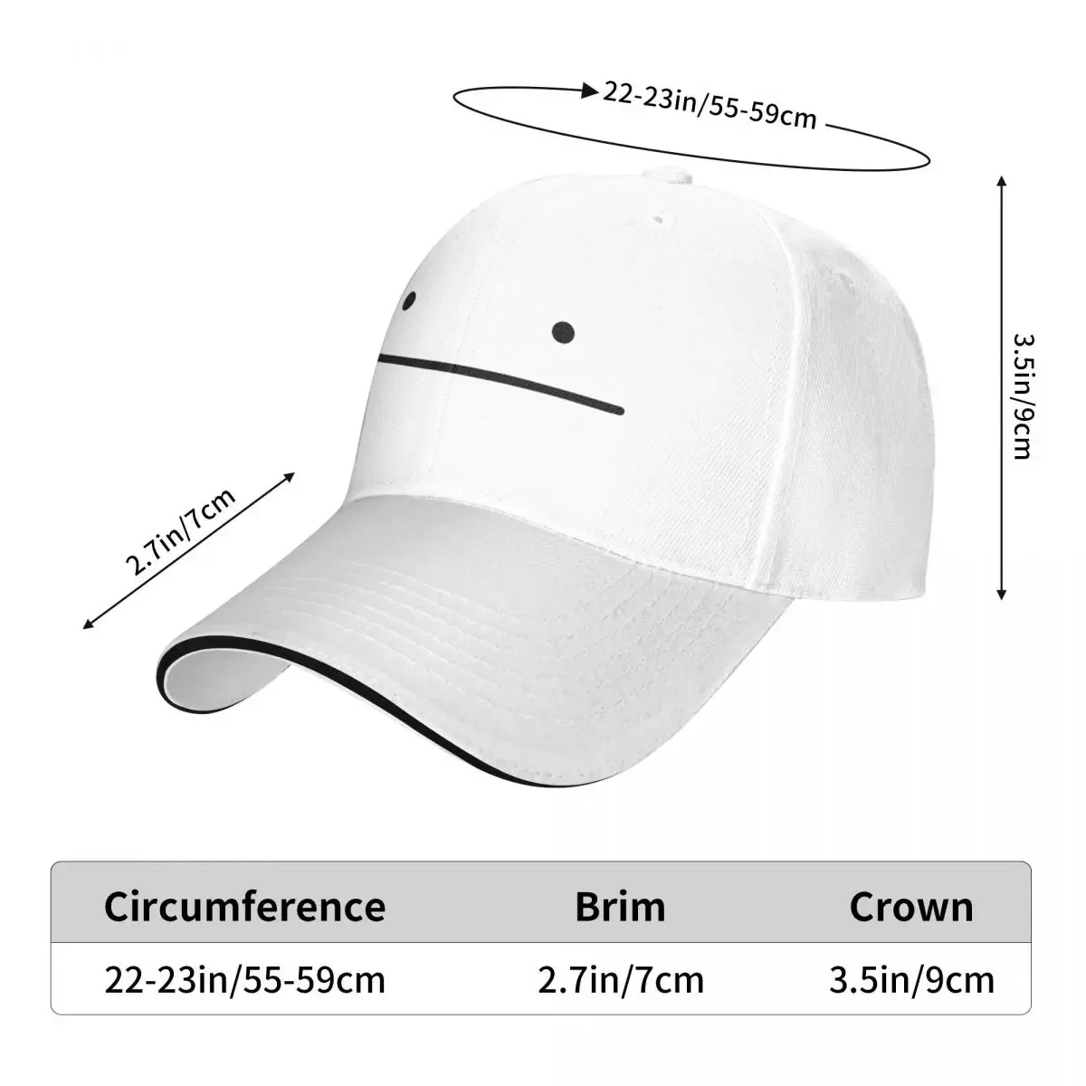 Ditto Face Cap Fashion Casual Baseball Caps Adjustable Hat Hip Hop Summer Unisex Baseball Hats Customizable Polychromatic