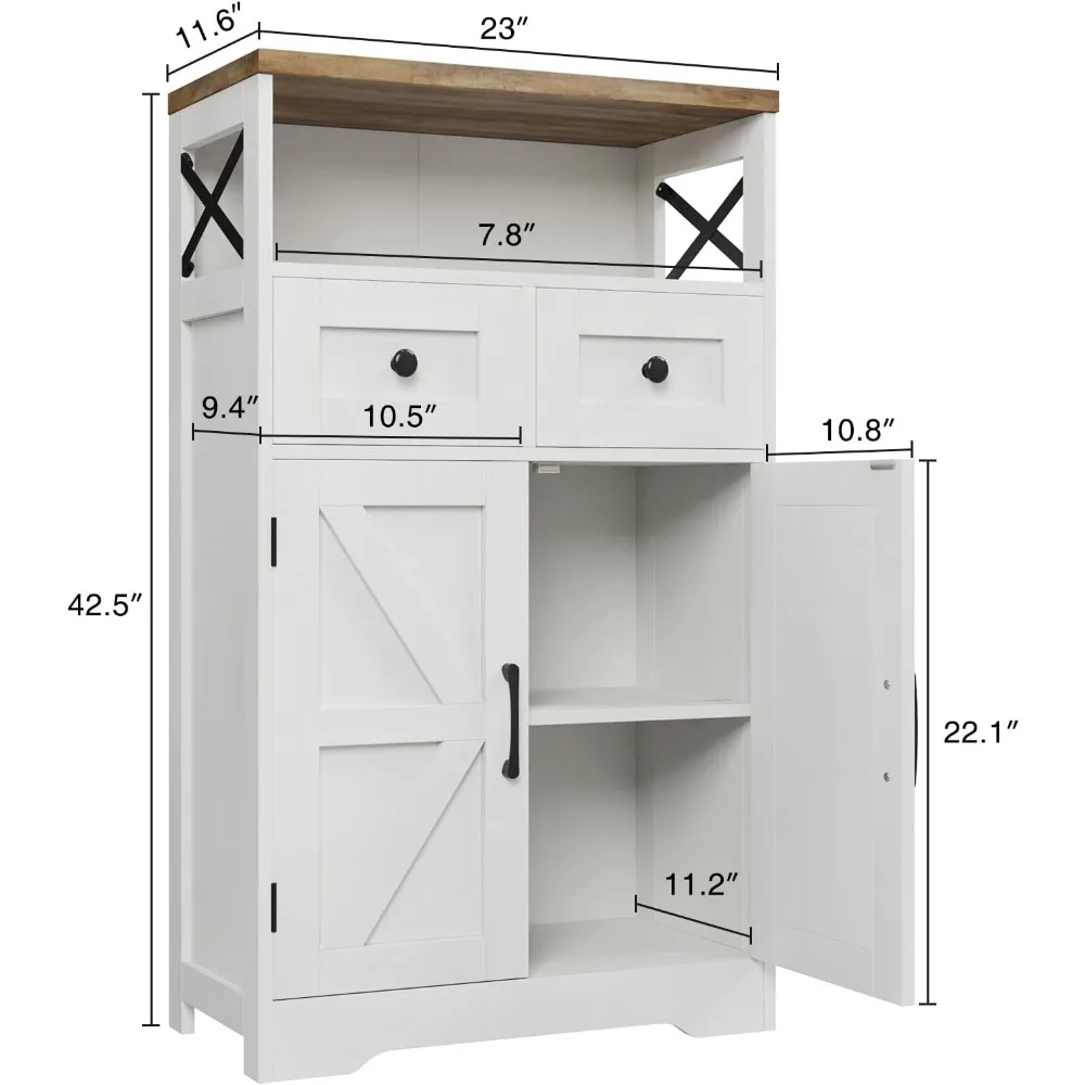 Kitchen Storage Cabinet with Doors and Drawers, Freestanding, Quality Material, Easy To Assemble, Kitchen Cabinets